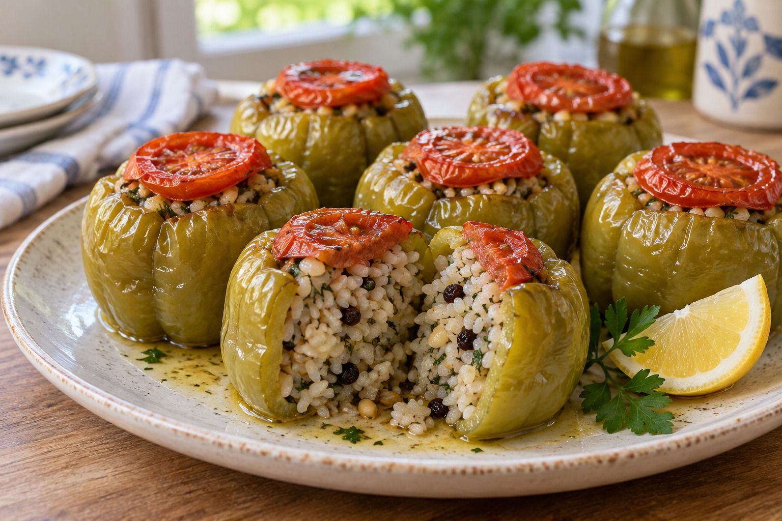 Dolma od paprika s rižom: turska inačica bez mesa